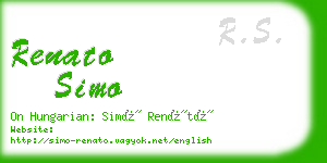 renato simo business card